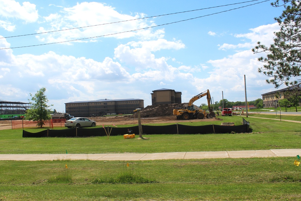 Groundwork for construction of a fourth, $27.3 million barracks project underway at Fort McCoy