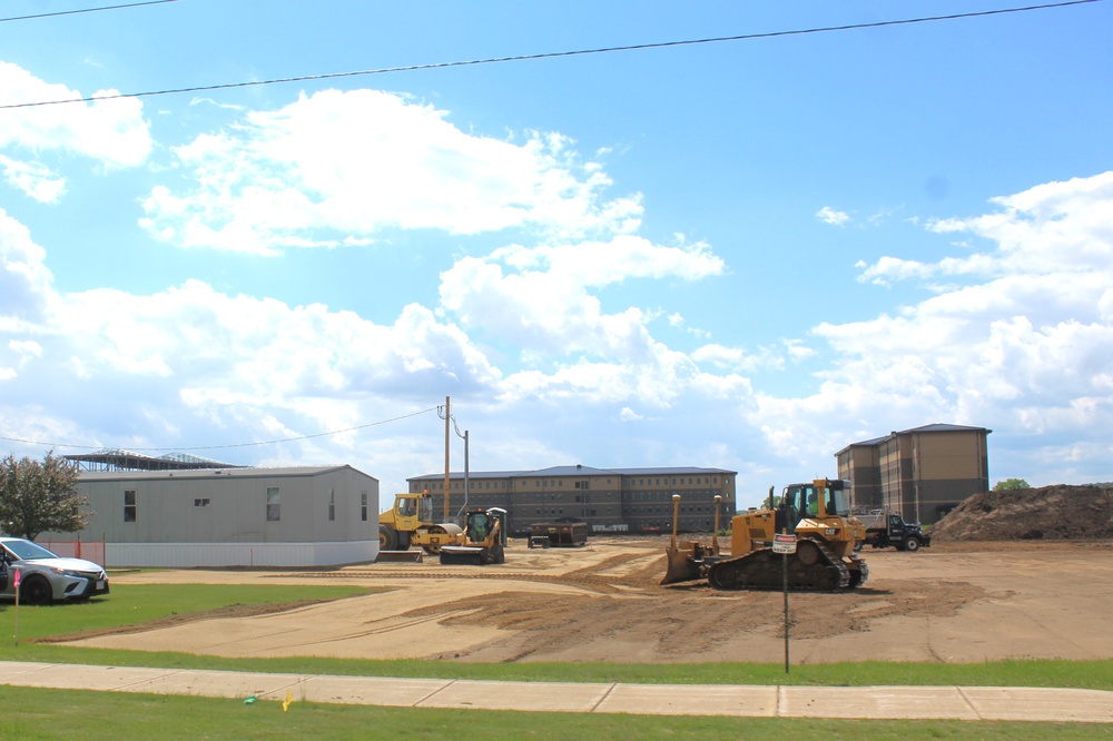 Groundwork for construction of a fourth, $27.3 million barracks project underway at Fort McCoy