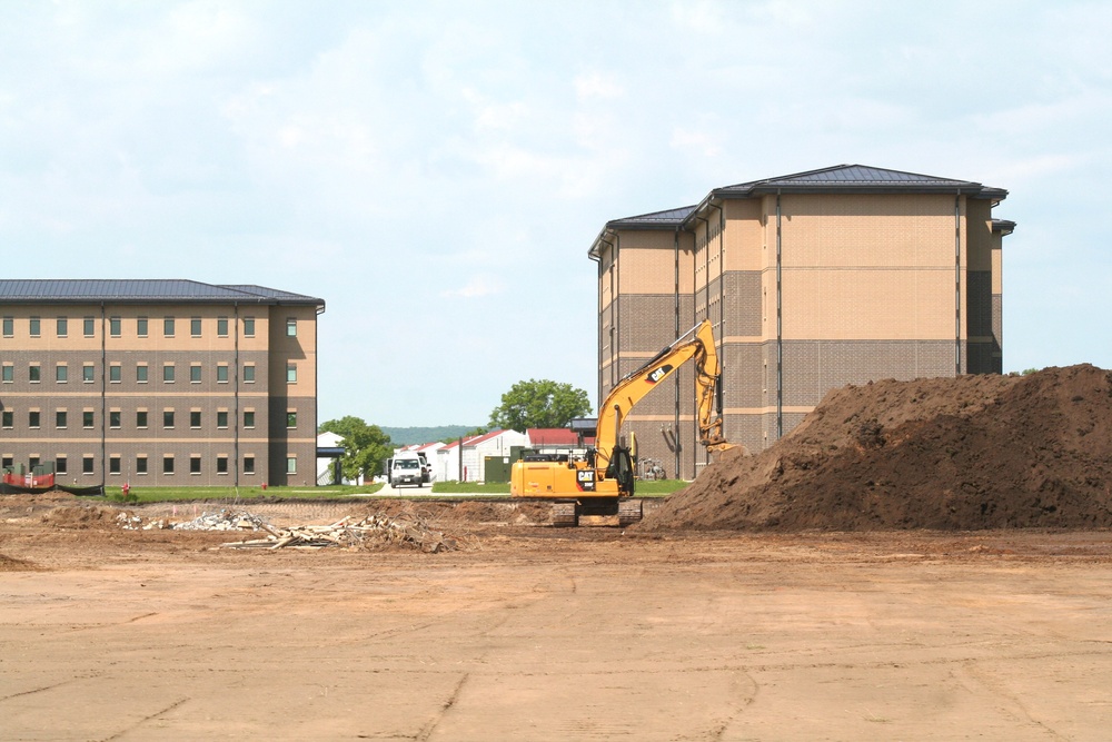 Groundwork for construction of a fourth, $27.3 million barracks project underway at Fort McCoy