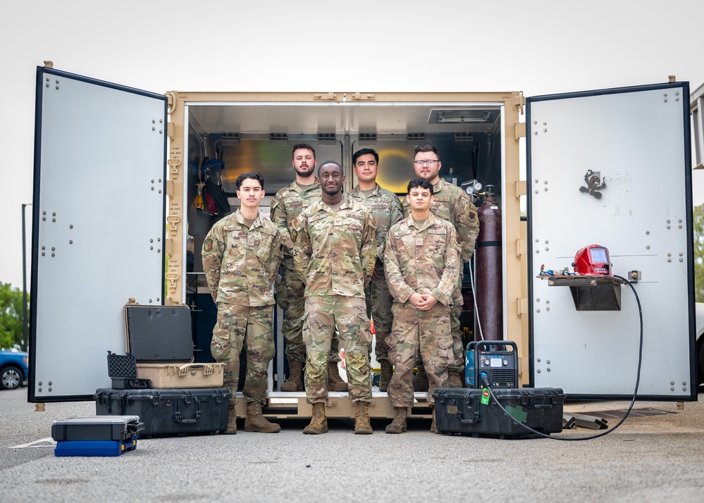 20th EMS metals Airmen build mobile fabrication unit