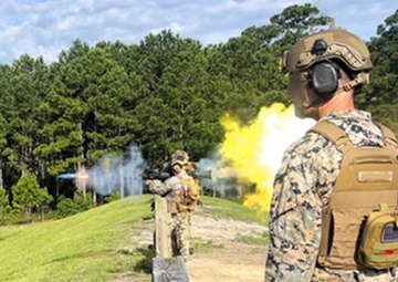 U.S. Marine Corps Fire the M3A1 Multi-Role Anti-Armor Anti-Personnel Weapons System During Training