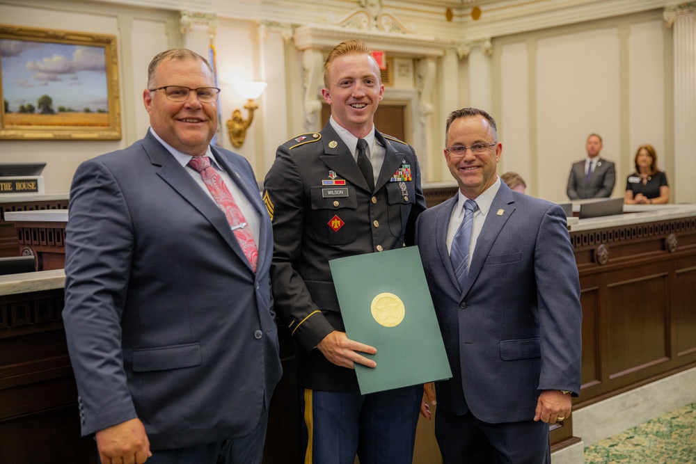 Oklahoma Army National Guard Soldier recognized at State Capitol