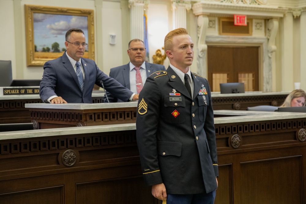 Oklahoma Army National Guard Soldier recognized at State Capitol