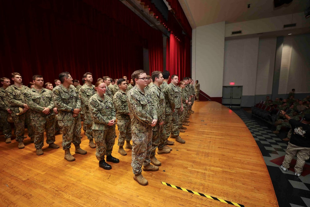 NIOC Texas Frocks More Than 80 Sailors