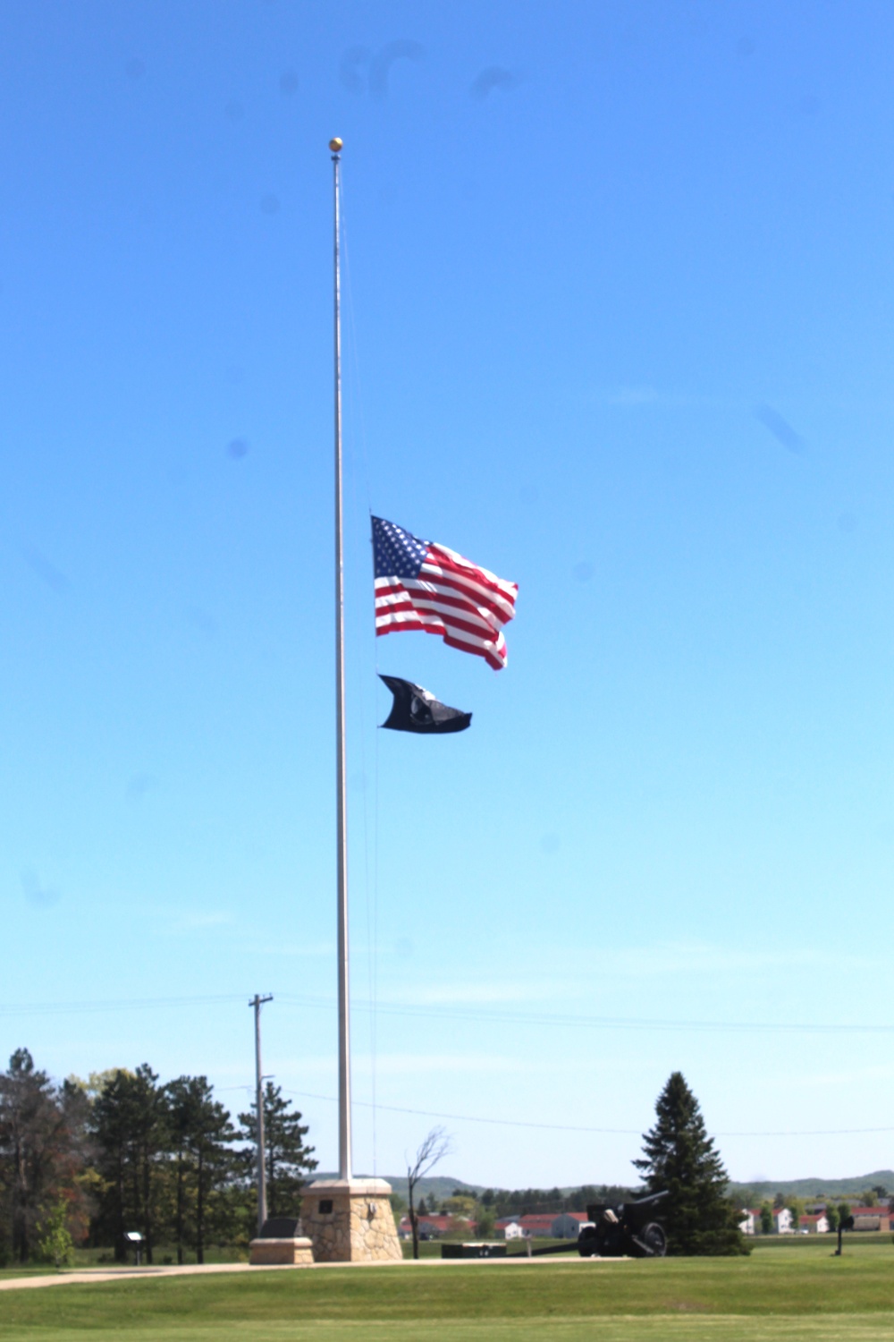 American Flag and Fort McCoy