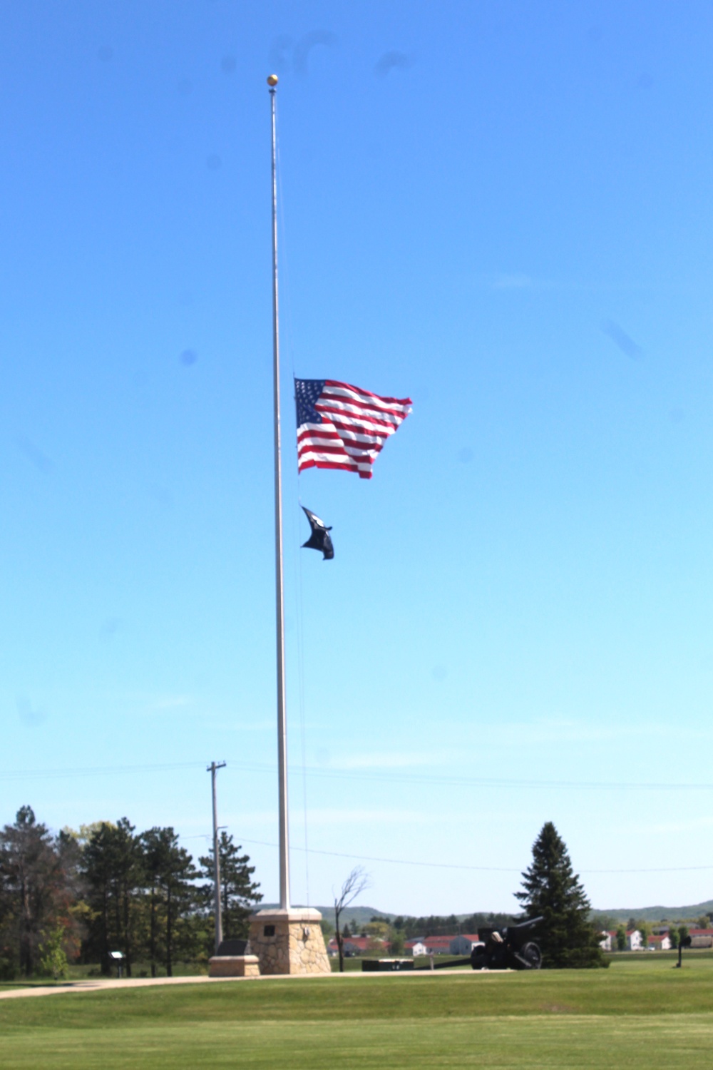 American Flag and Fort McCoy