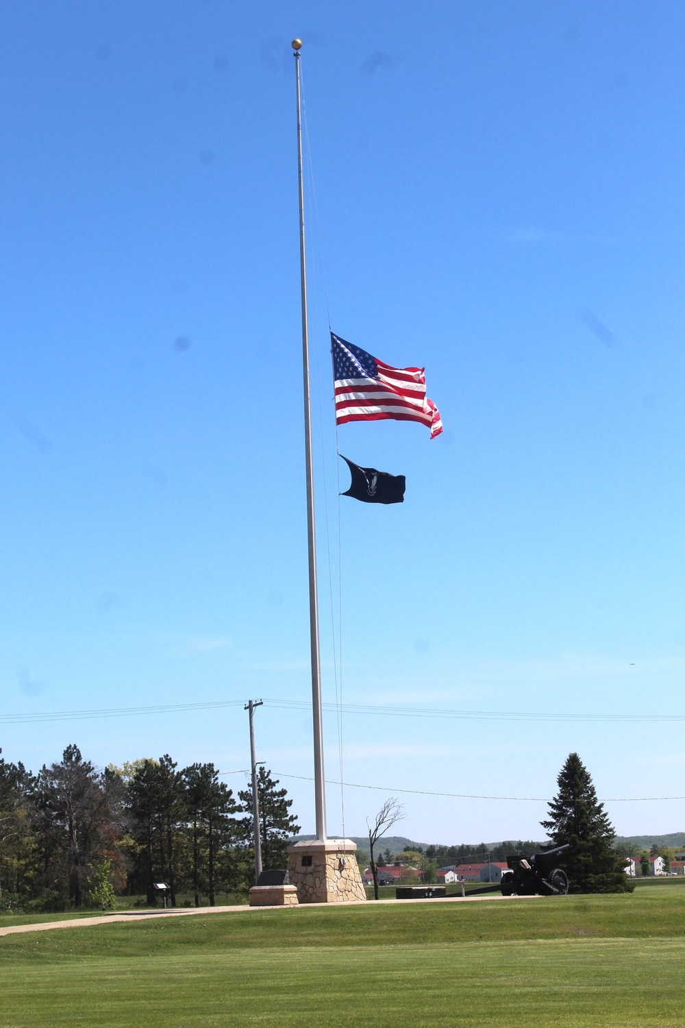 American Flag and Fort McCoy