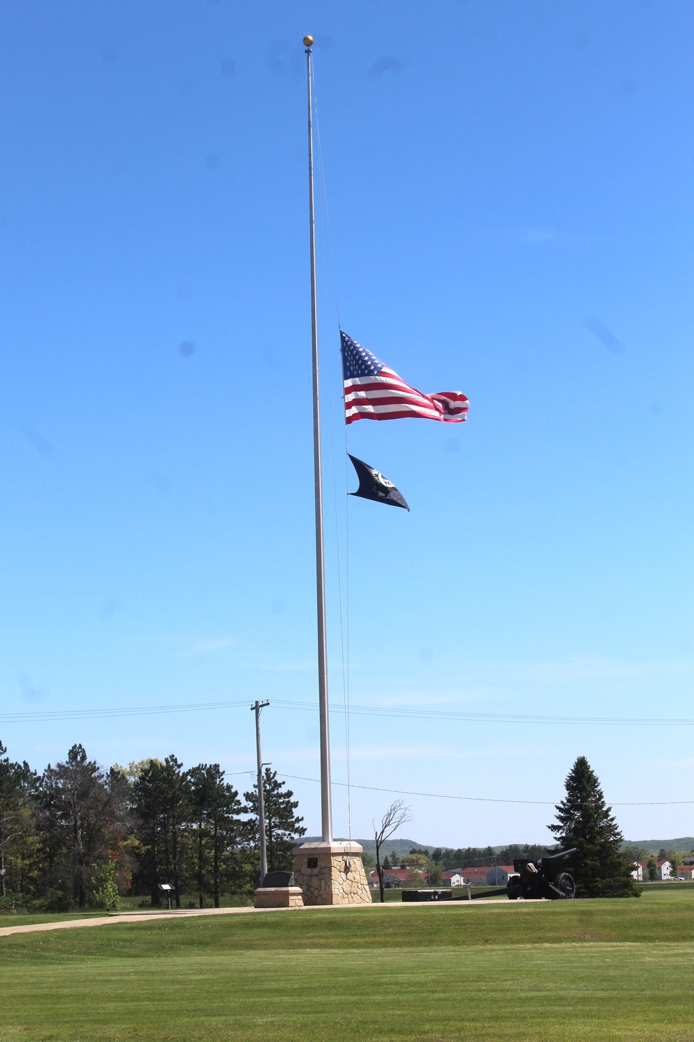 American Flag and Fort McCoy
