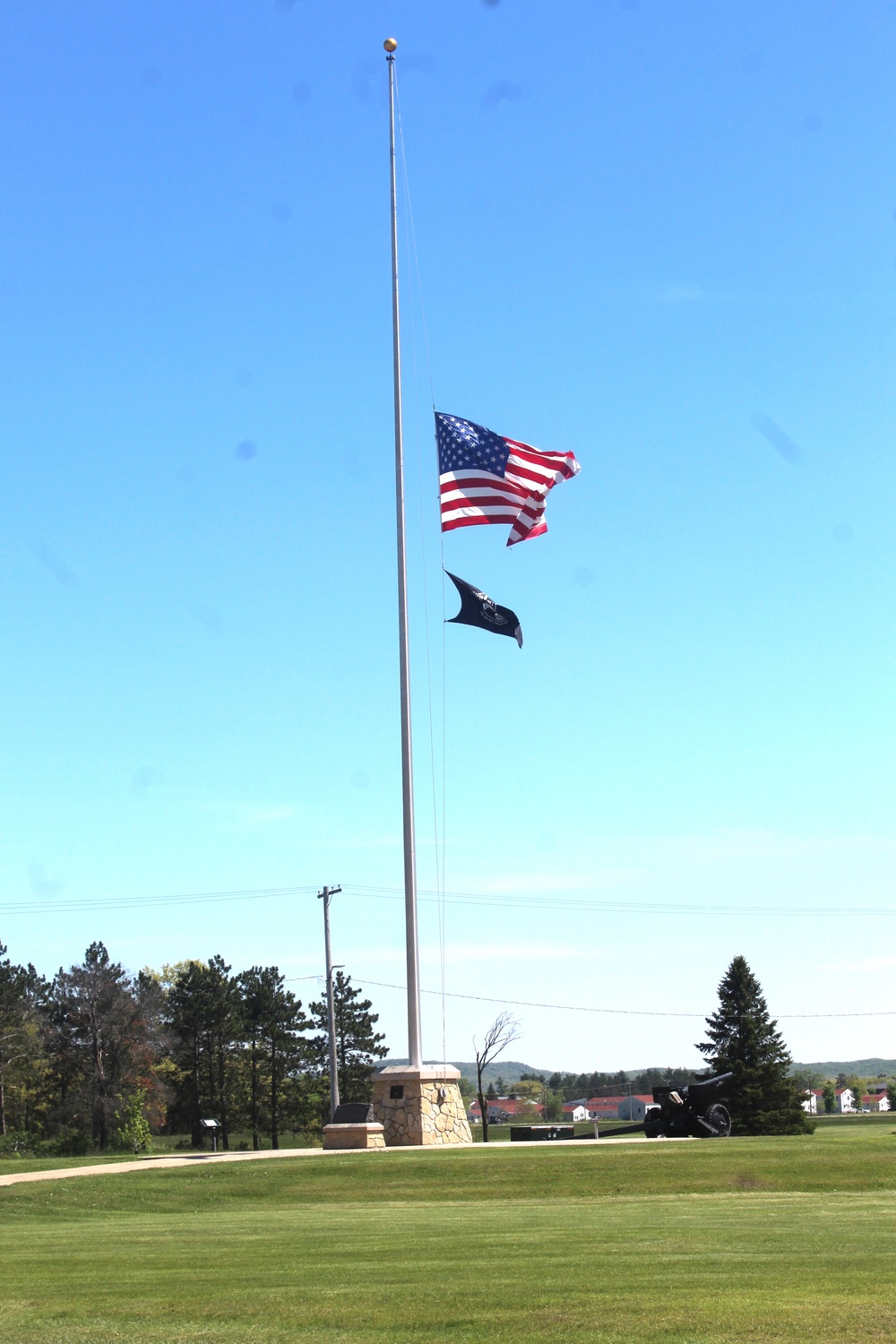 American Flag and Fort McCoy