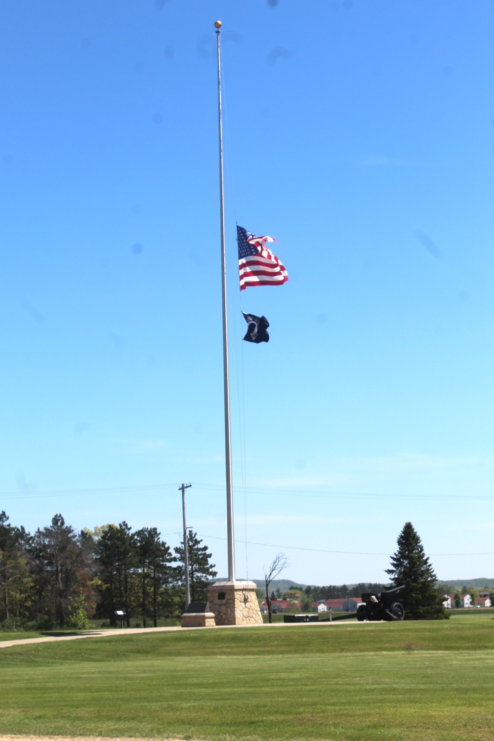 American Flag and Fort McCoy