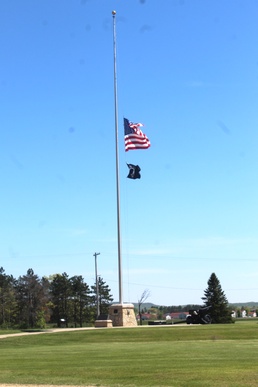 American Flag and Fort McCoy