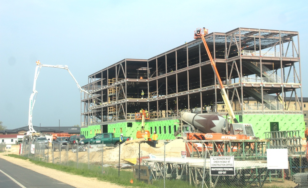 May 2024 barracks construction operations at Fort McCoy
