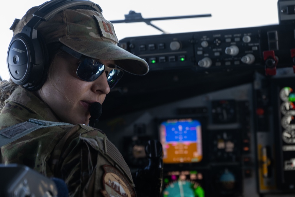 KC-135s refuel F-15s in U.S. Central Command