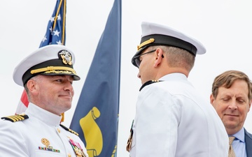 Commander Grant Wanier Assumes Command of USS Hampton
