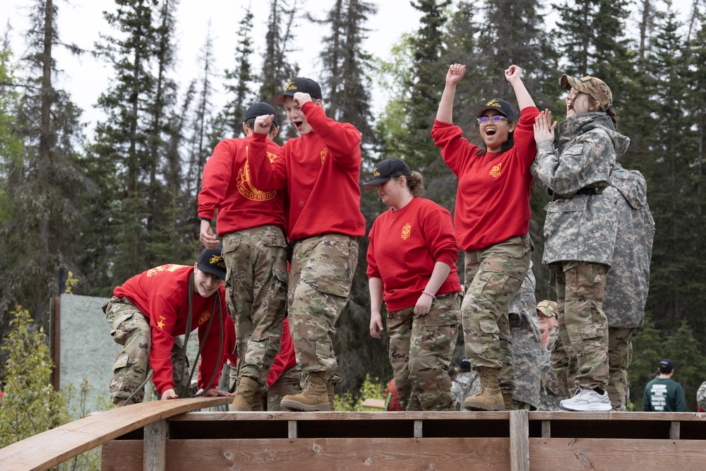 Junior Reserve Officer Training Corps cadets visit JBER Cadet Leadership Challenge camp