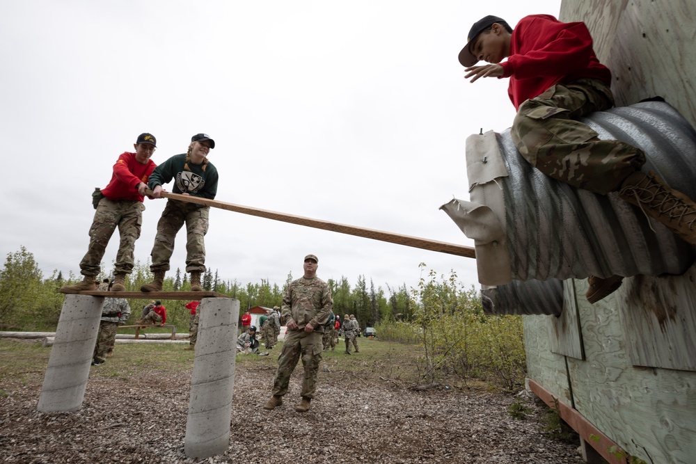 Junior Reserve Officer Training Corps cadets visit JBER Cadet Leadership Challenge camp