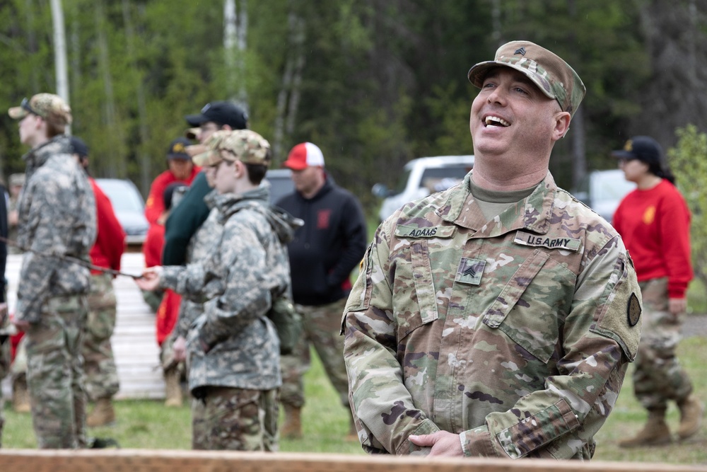 Junior Reserve Officer Training Corps cadets visit JBER Cadet Leadership Challenge camp