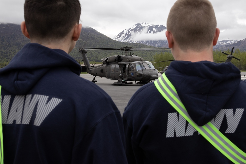 Junior Reserve Officer Training Corps cadets visit JBER Cadet Leadership Challenge camp