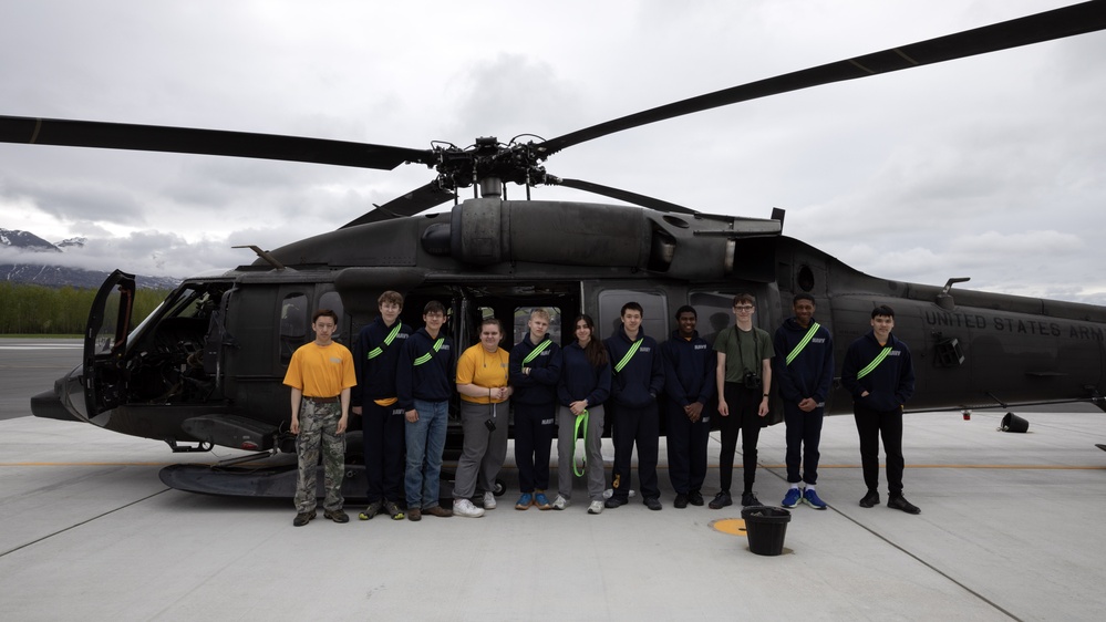 Junior Reserve Officer Training Corps cadets visit JBER Cadet Leadership Challenge camp