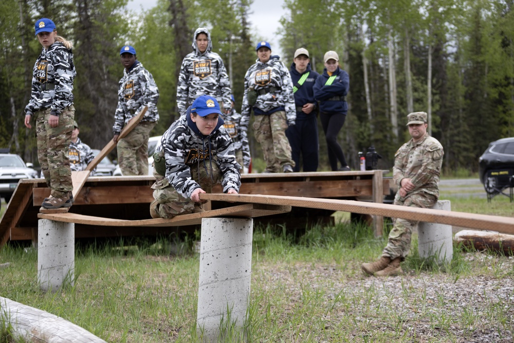 Junior Reserve Officer Training Corps cadets visit JBER Cadet Leadership Challenge camp