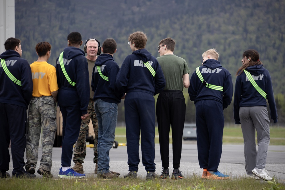 Junior Reserve Officer Training Corps cadets visit JBER Cadet Leadership Challenge camp