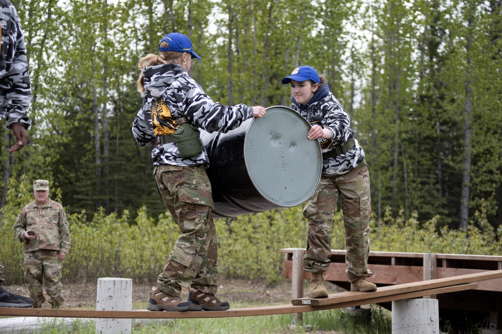 Junior Reserve Officer Training Corps cadets visit JBER Cadet Leadership Challenge camp