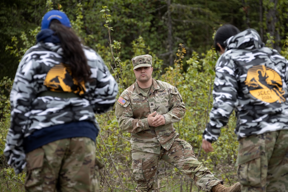 Junior Reserve Officer Training Corps cadets visit JBER Cadet Leadership Challenge camp