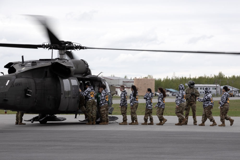 Junior Reserve Officer Training Corps cadets visit JBER Cadet Leadership Challenge camp