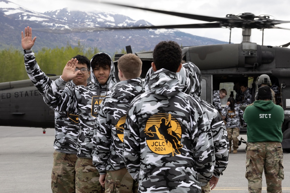 Junior Reserve Officer Training Corps cadets visit JBER Cadet Leadership Challenge camp