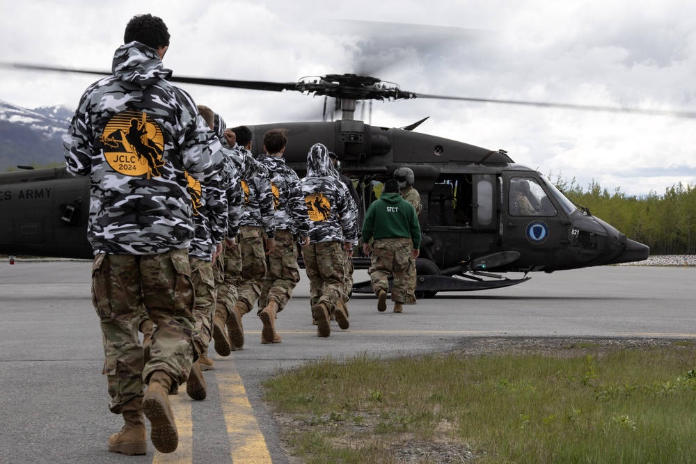 Junior Reserve Officer Training Corps cadets visit JBER Cadet Leadership Challenge camp