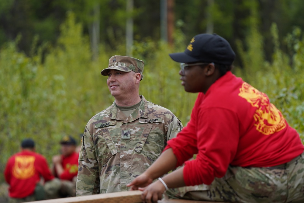 Junior Reserve Officer Training Corps cadets visit JBER Cadet Leadership Challenge camp