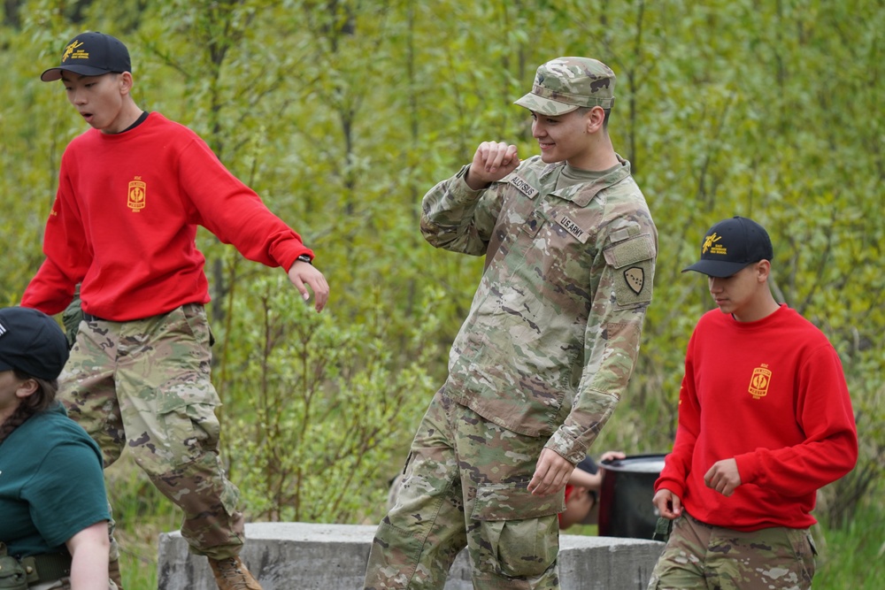 Junior Reserve Officer Training Corps cadets visit JBER Cadet Leadership Challenge camp