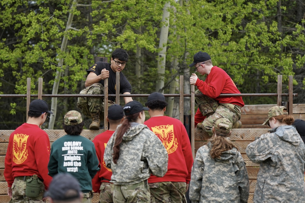 Junior Reserve Officer Training Corps cadets visit JBER Cadet Leadership Challenge camp