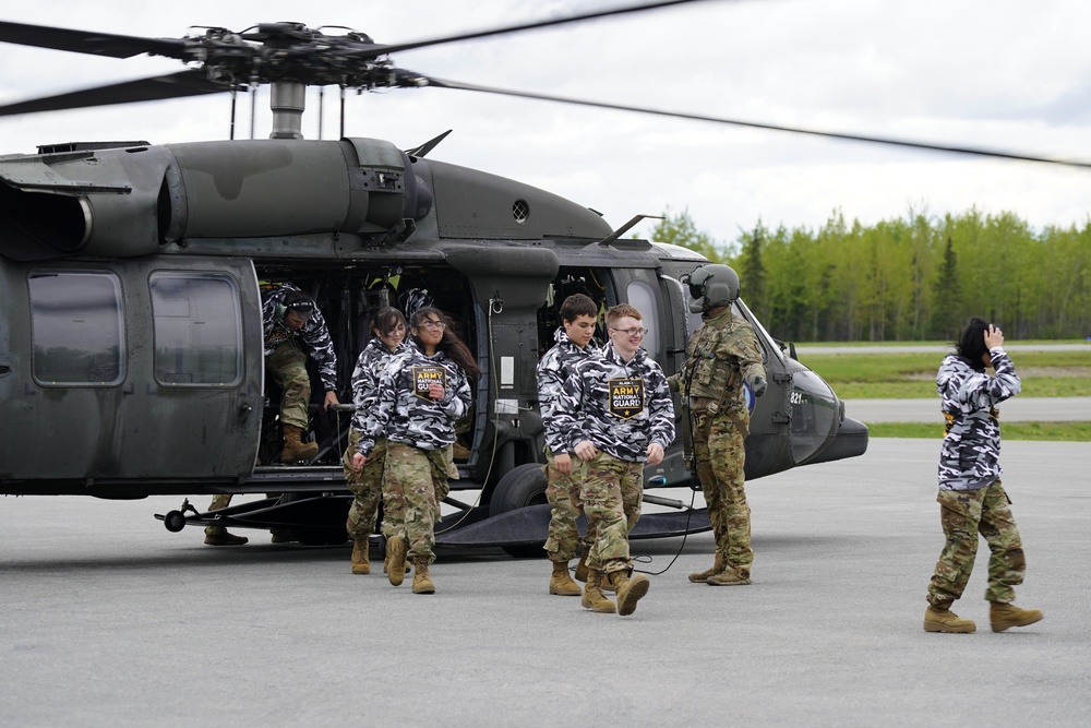 Junior Reserve Officer Training Corps cadets visit JBER Cadet Leadership Challenge camp