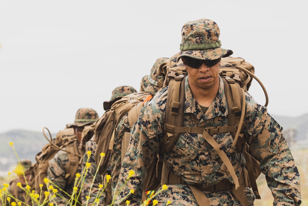 HQ Bn. Marines participate in 6-mile hike