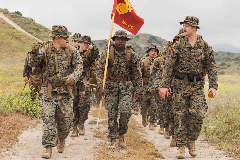 HQ Bn. Marines participate in 6-mile hike