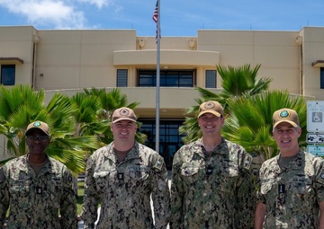 Adm. Stephen Koehler and Fleet Master Chief Davis visit USS Jefferson City (SSN 759) and Polaris Point, Naval Base Guam