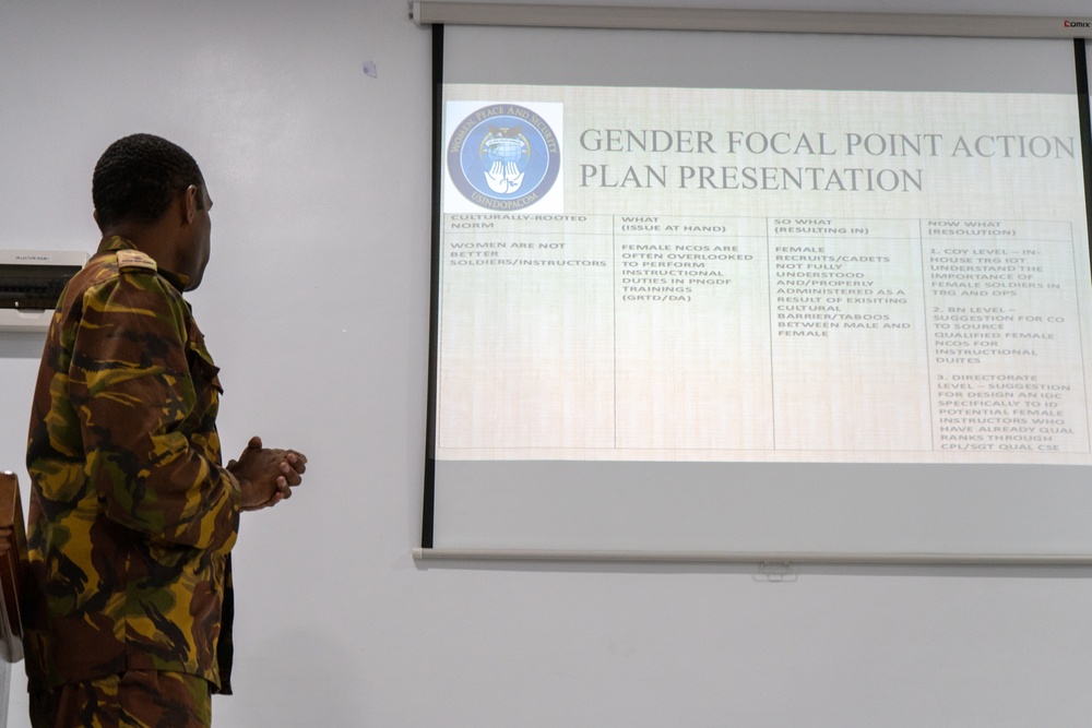 Papua New Guinea Defense Force completes Gender Focal Point training with U.S. DoD support