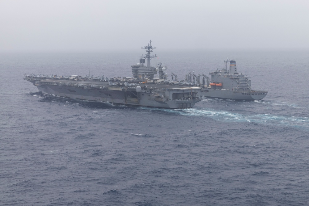 Abraham Lincoln conducts replenishment at sea