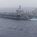 Abraham Lincoln conducts flight operations during a replenishment at sea