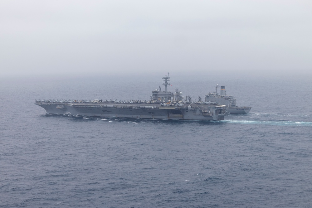 Abraham Lincoln conducts replenishment at sea