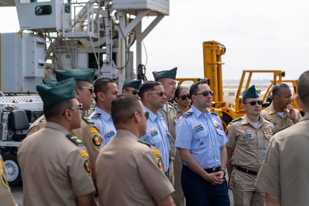 Colombian War College Tours USS Carl Vinson (CVN 70)