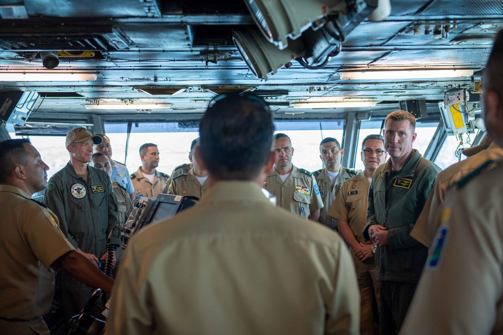 Colombian War College Tours USS Carl Vinson (CVN 70)