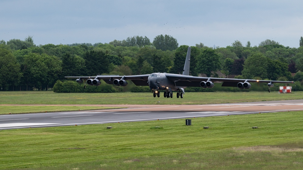 69th Expeditionary Bomb Squadron B-52s execute Bomber Task Force 24-3