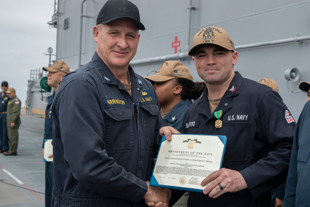 USS Tripoli Awards Ceremony