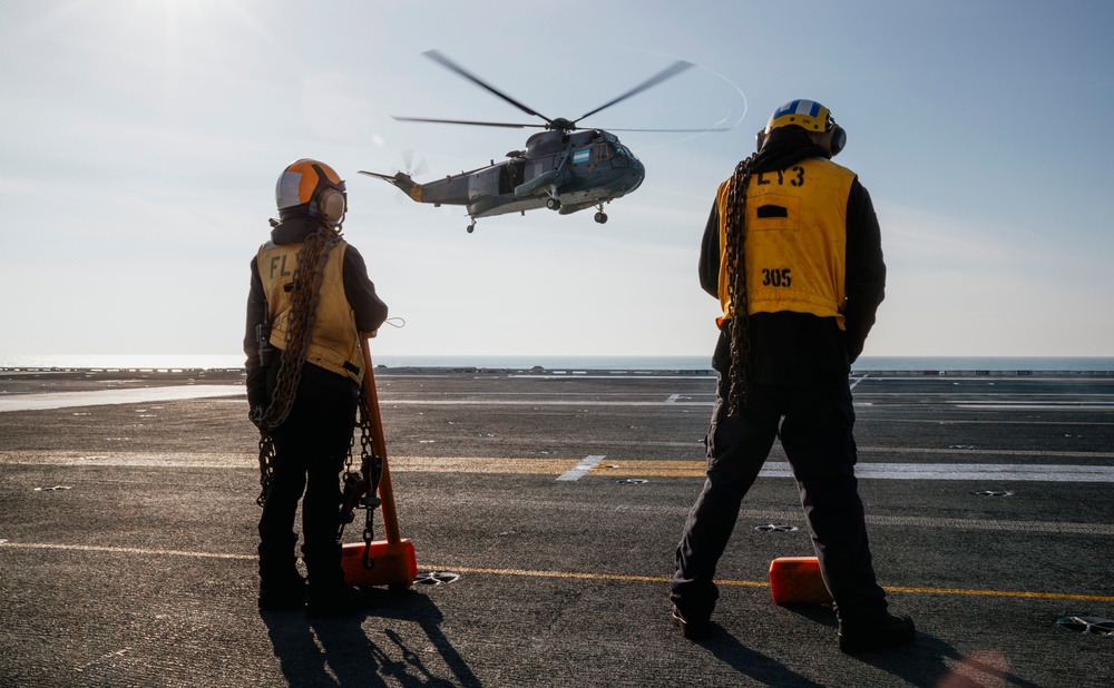 George Washington Conducts a Bi-Lateral Exercise with the Argentine Navy