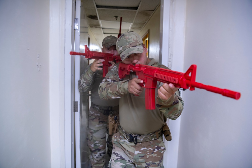 Security Forces Practices Close Quarters Battle