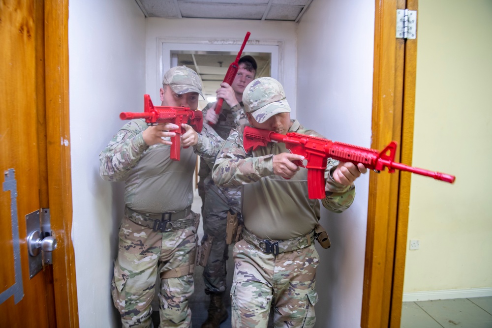 Security Forces Practices Close Quarters Battle
