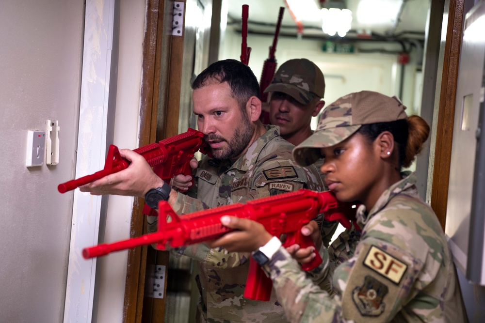 Security Forces Practices Close Quarters Battle