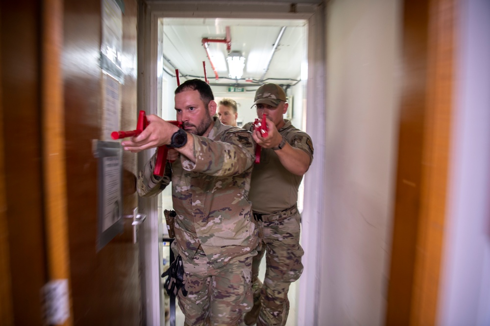 Security Forces Practices Close Quarters Battle